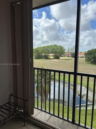 a view of a wooden door