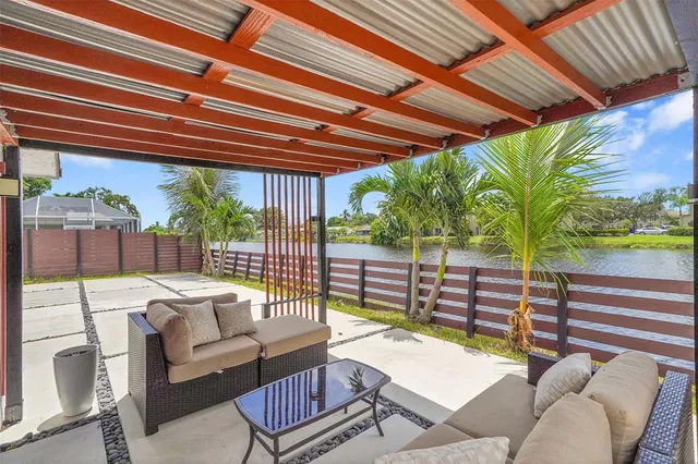 a outdoor living space with patio furniture