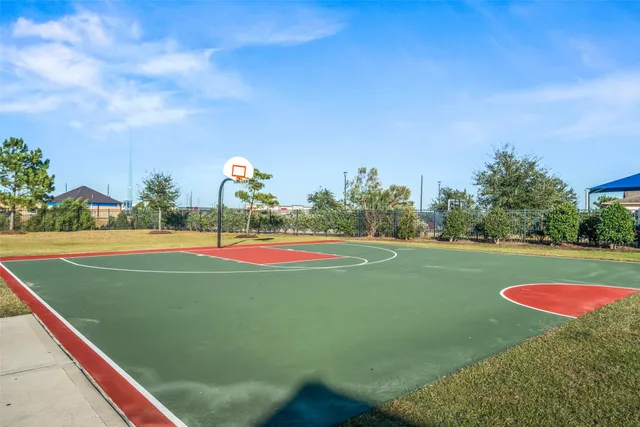 a garden view with a fountain
