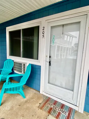 a view of front door with chair
