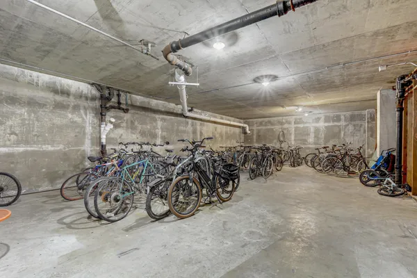a view of a bike garage