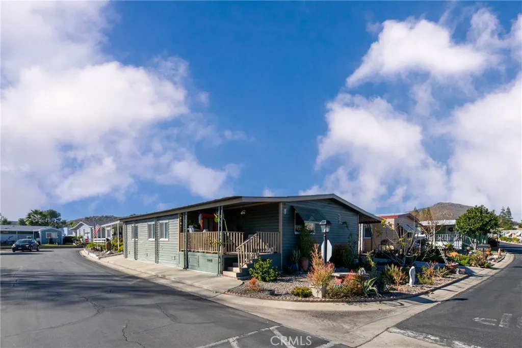 a view of a car park in front of a building