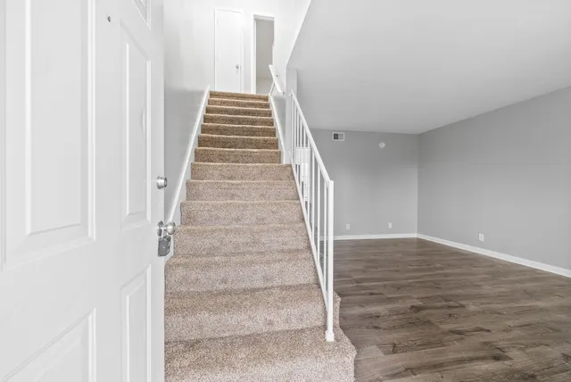 a view of an entryway with staircase