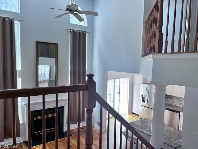 a view of an entryway with a front door