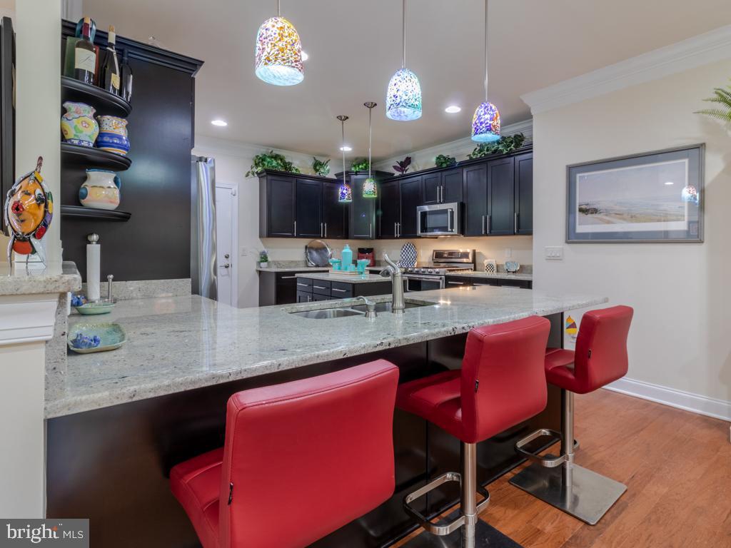 76 Radcliffe Drive Rehoboth Beach, DE 19971 - Photo 7 of 37 Gourmet kitchen with bar