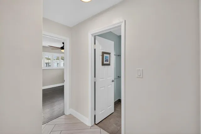 a view of an entryway and hallway