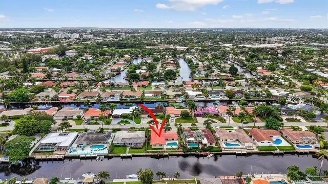 an aerial view of multiple house