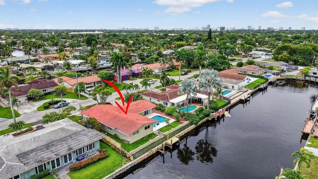 an aerial view of a city