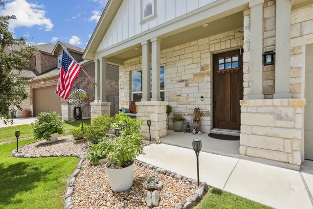 a front view of a house with entryway