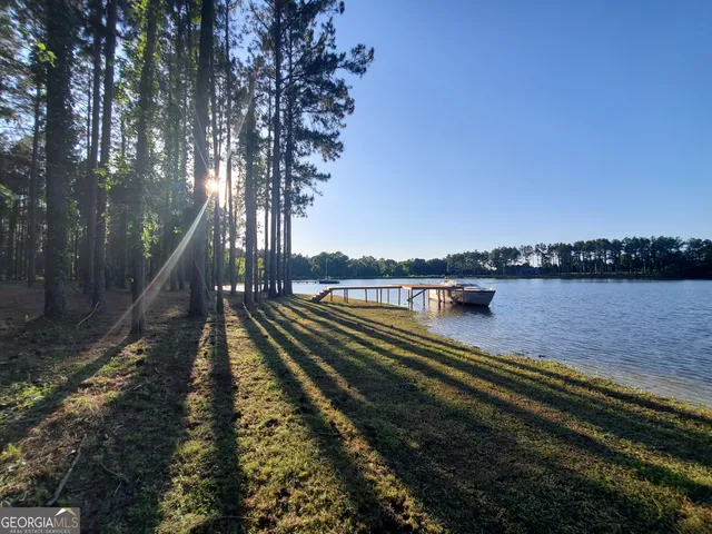 a view of a house with a lake view