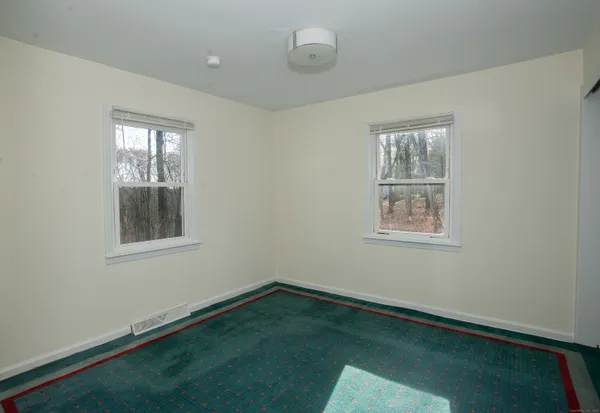 an empty room with a window