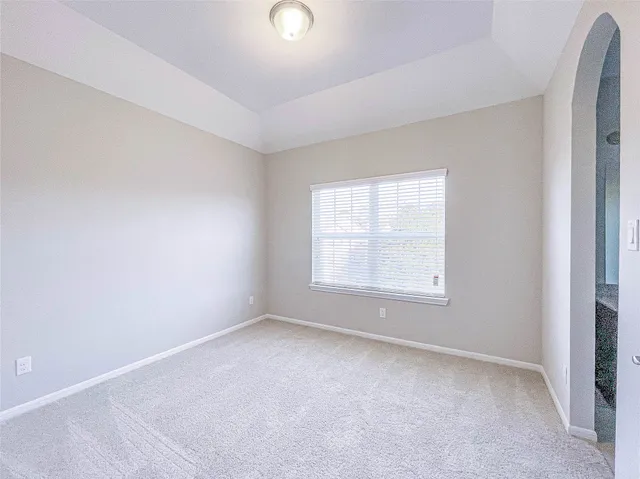 an empty room with a window