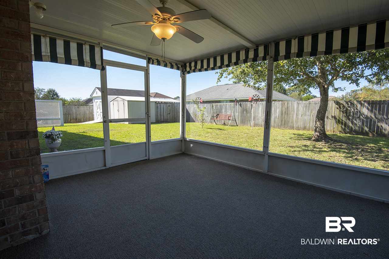 22195 Buck Road Robertsdale, AL 36567 - Photo 29 of 36 16x14 Screened Patio; In/Out Carpet; Custom Shades