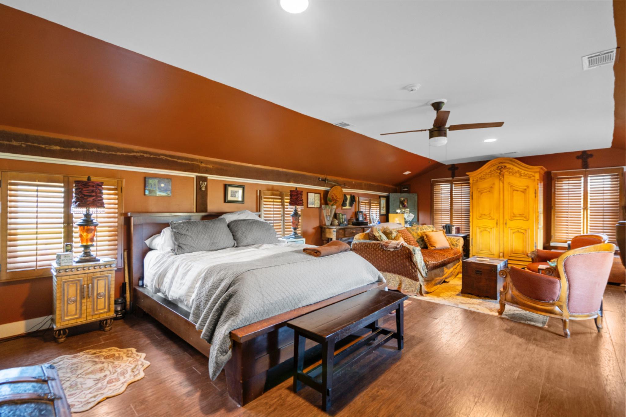3238 Railstop Road Markham, VA 22643 - Photo 18 of 33 a bedroom with a bed and wooden floor