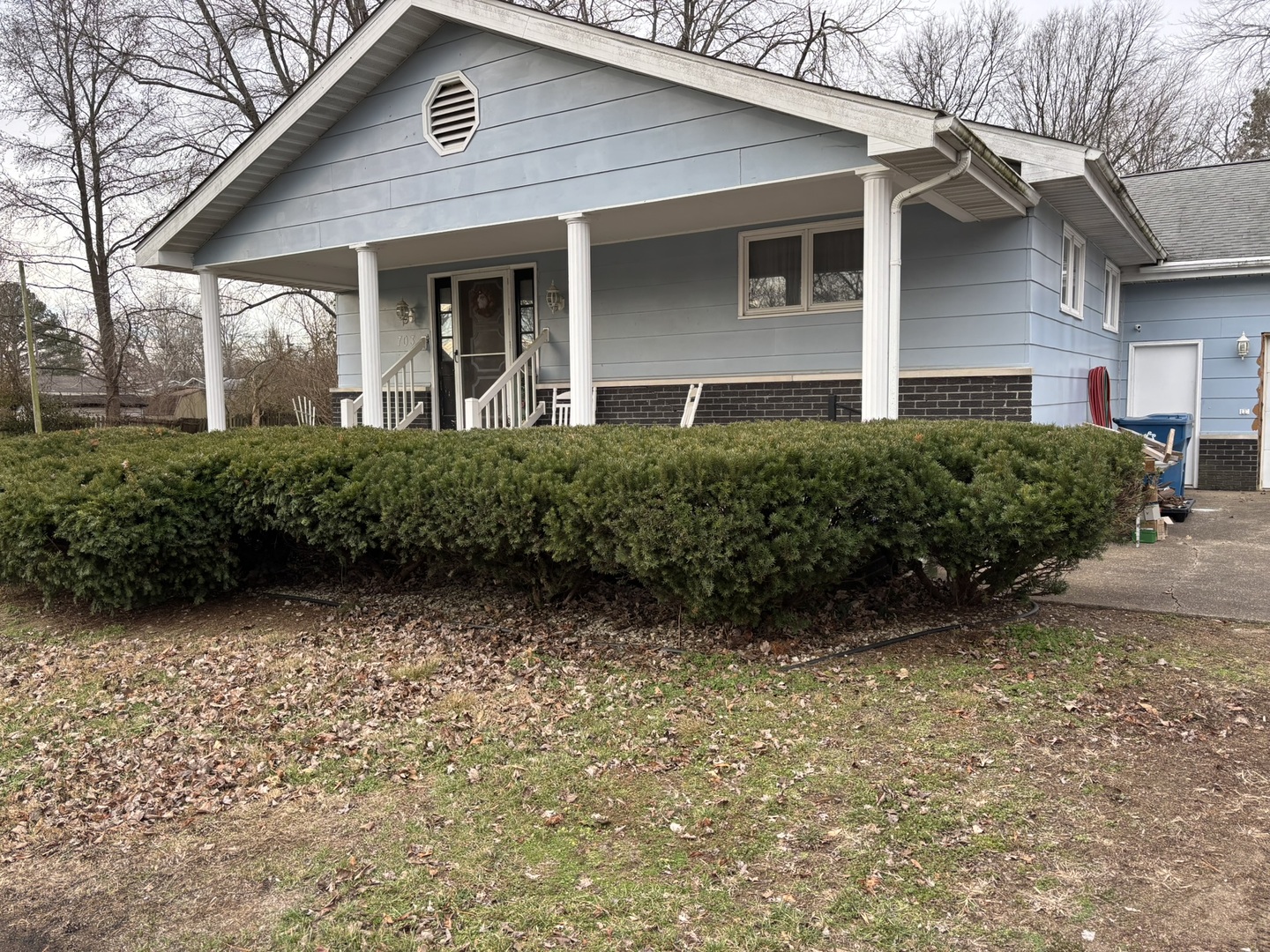 703 North Brown Street Benton, IL 62812 - Photo 1 of 11 a front view of a house with garden