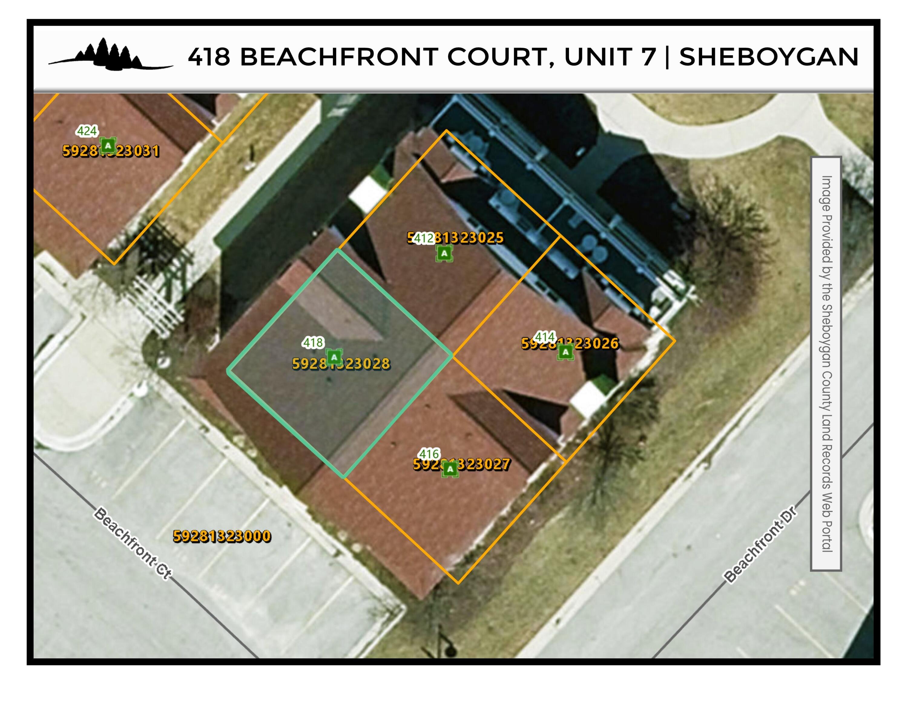 418 Beachfront Drive, Unit 7 Sheboygan, WI 53081 - Photo 23 of 25 Parcel Map