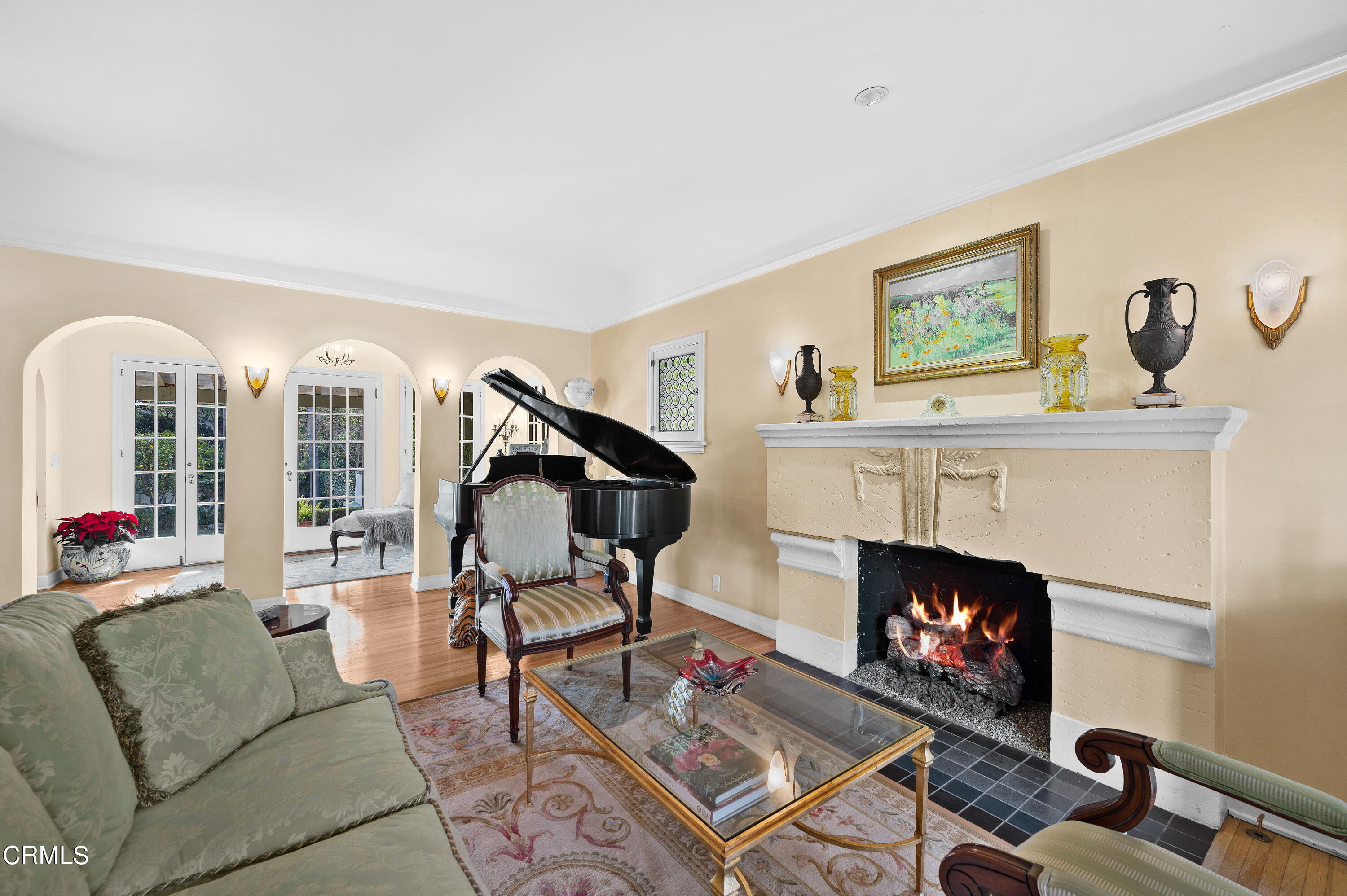 818 Old Mill Road Pasadena, CA 91108 - Photo 5 of 71 a living room with furniture and a fireplace