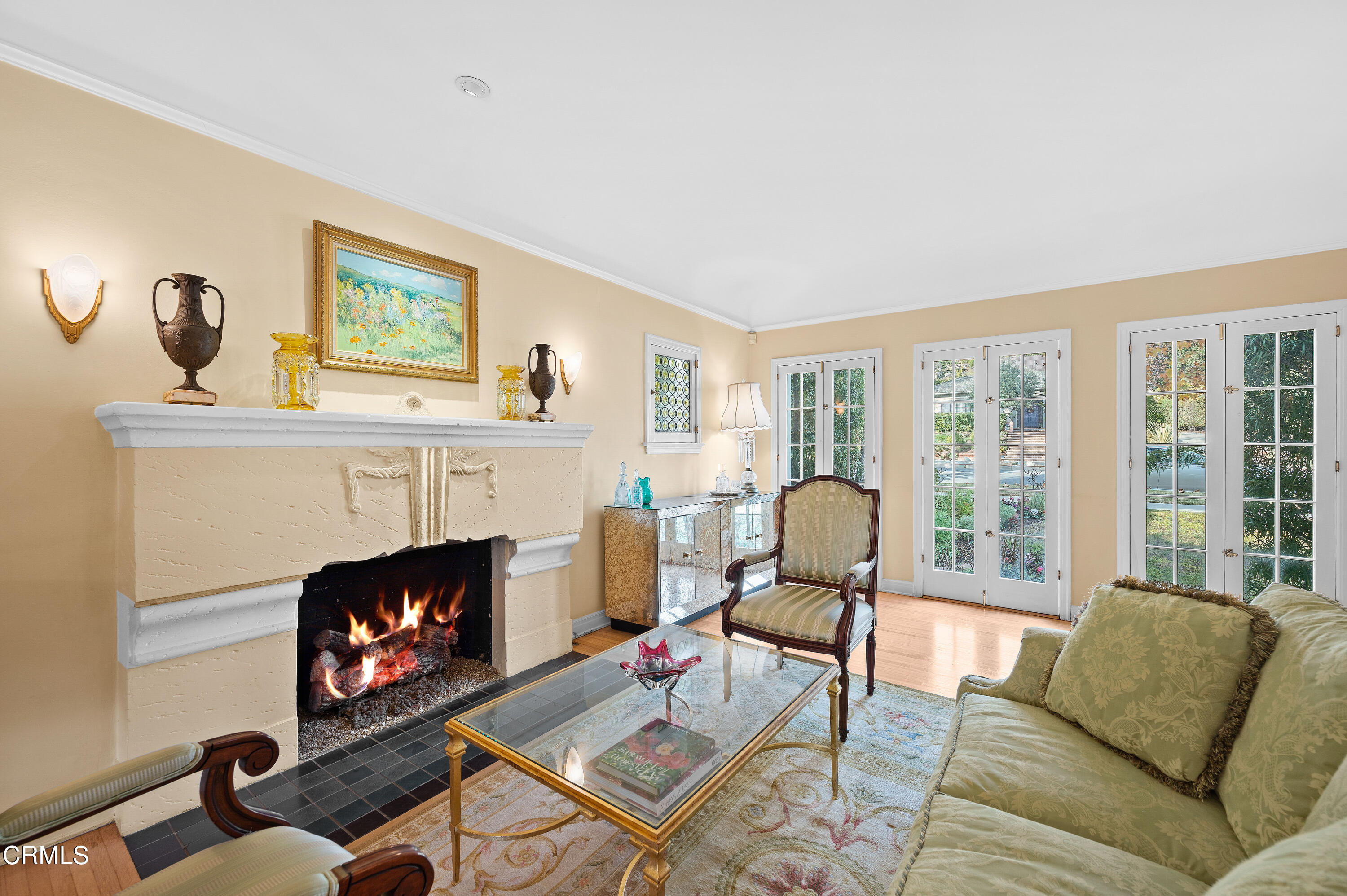 818 Old Mill Road Pasadena, CA 91108 - Photo 6 of 71 a living room with furniture and a fireplace