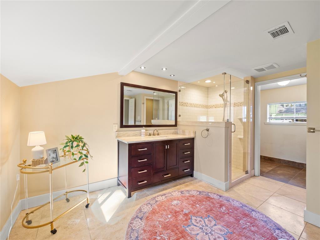 817 Edgefield Road Fort Worth, TX 76107 - Photo 4 of 15 Spacious primary bathroom with walk in shower