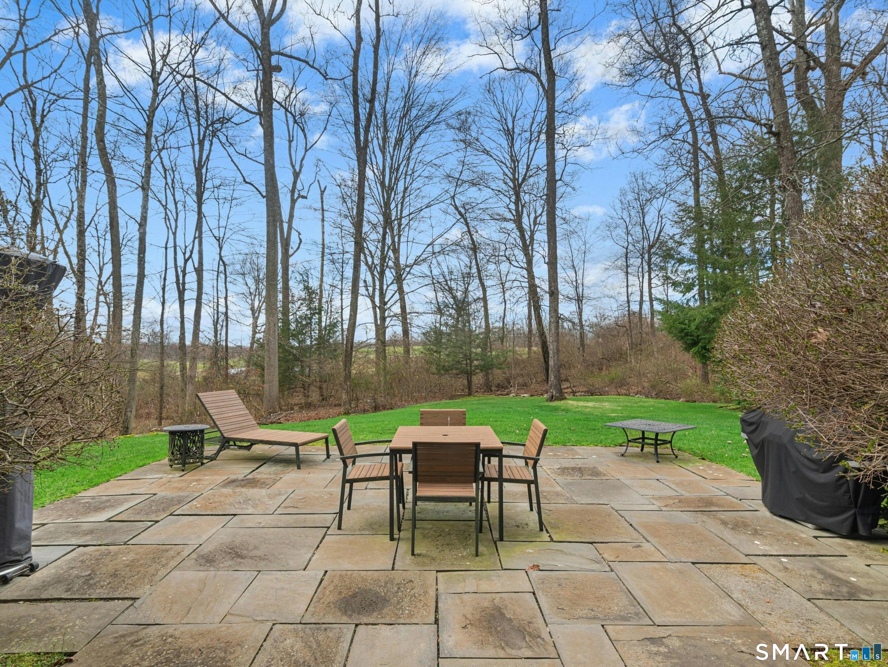 760 Smith Ridge Road New Canaan, CT 06840 - Photo 29 of 38 a backyard view with a seating space