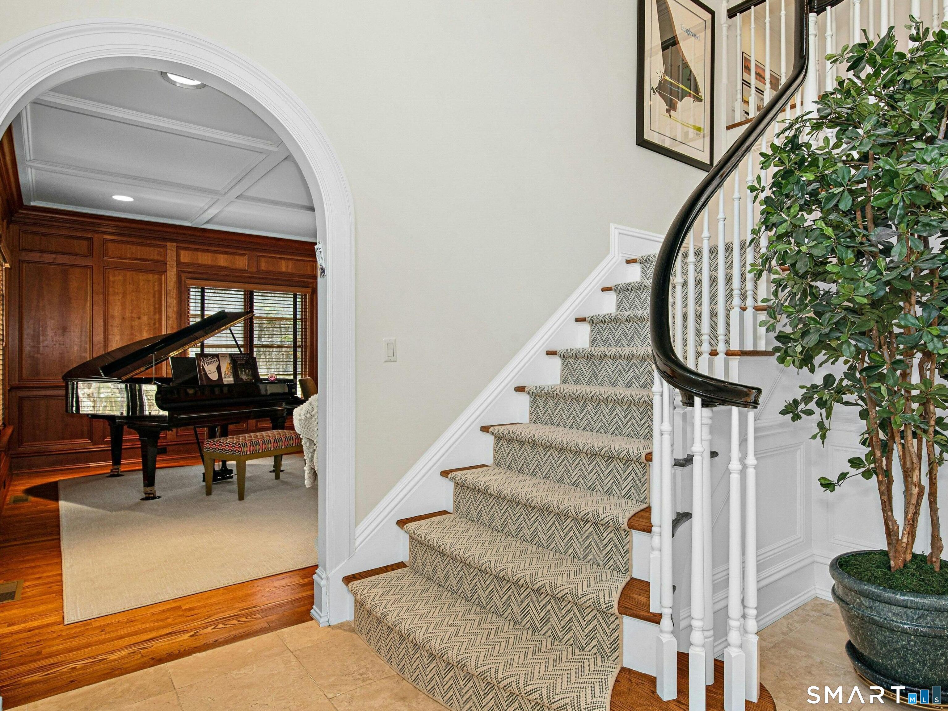760 Smith Ridge Road New Canaan, CT 06840 - Photo 4 of 38 a view of entryway and hall with wooden floor