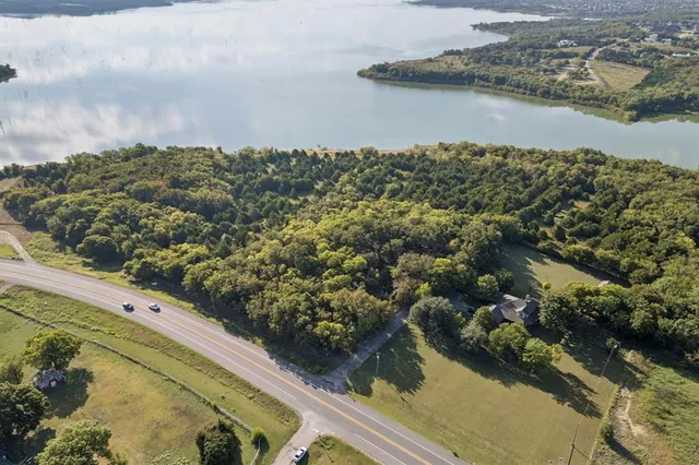 a view of a lake from a balcony