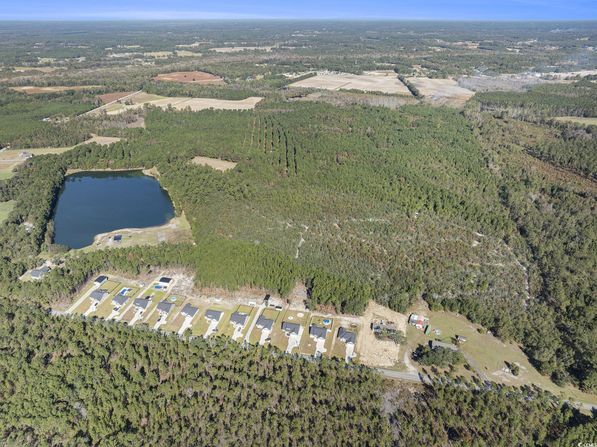 4560 Bottle Branch Road Conway, SC 29527 - Photo 15 of 30 Aerial view of property and surrounding area with a heavily wooded area and a nearby body of water