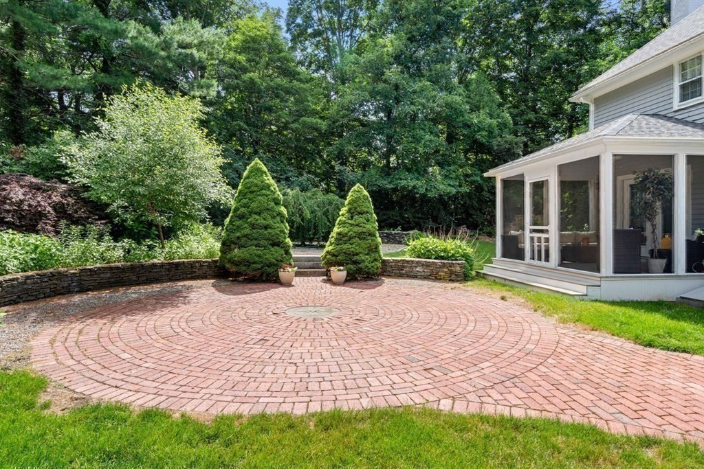 850 Boston Post Road Weston, MA 02493 - Photo 22 of 29 a view of a house with backyard and sitting area