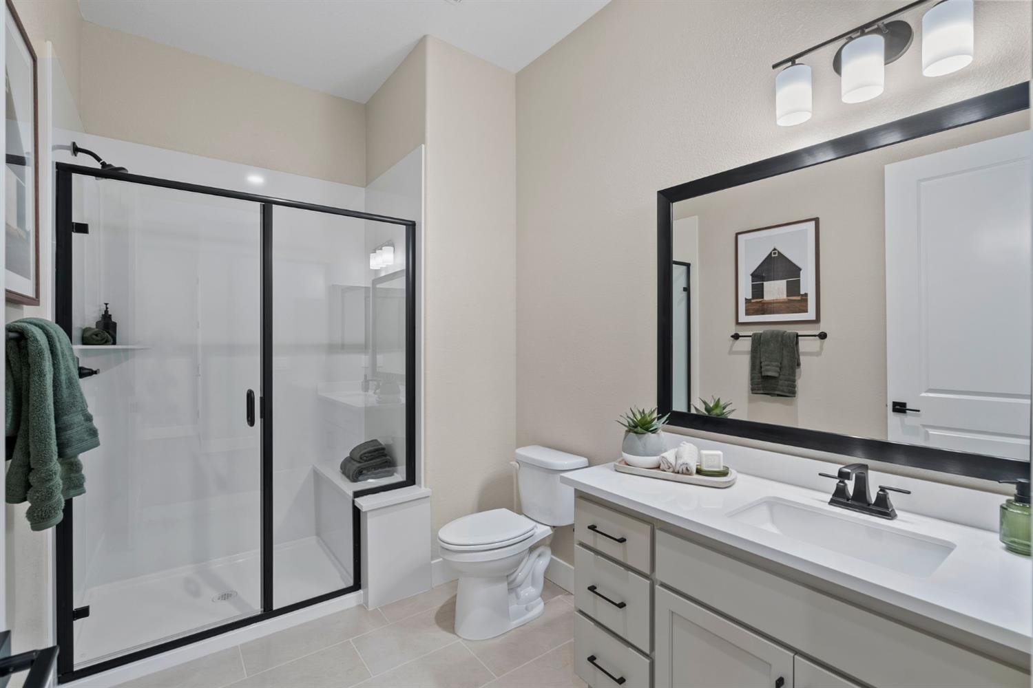 1815 Foster Lane Davis, CA 95616 - Photo 39 of 44 a bathroom with a toilet sink shower and mirror