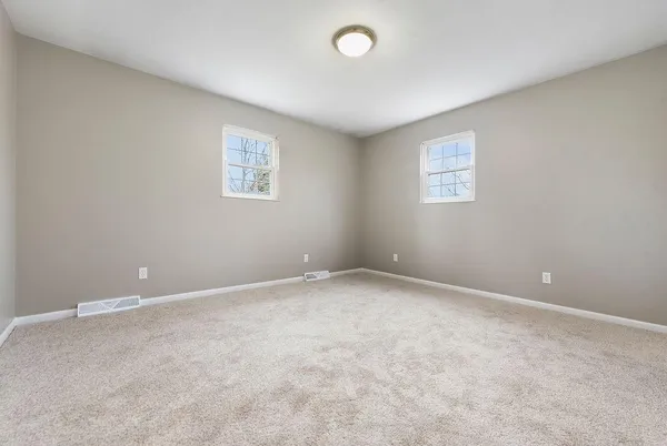 an empty room with a window