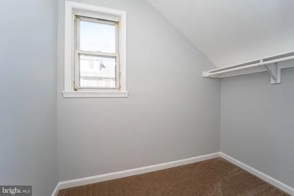 a view of a small space with closet