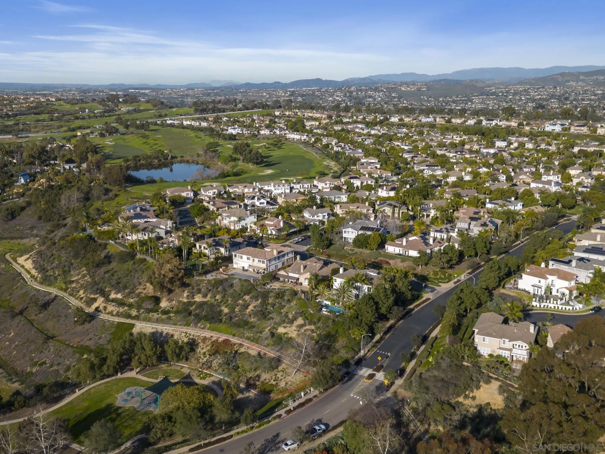 684 Cypress Hills Drive Encinitas, CA 92024 - Photo 43 of 43 an aerial view of residential houses with outdoor space