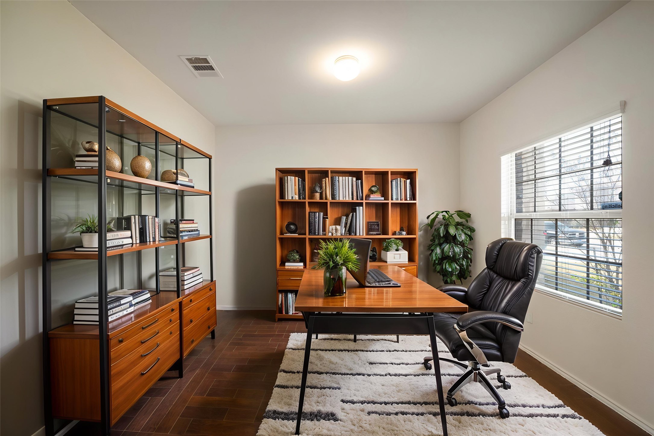 820 Kates Way Hutto, TX 78634 - Photo 13 of 33 *Virtually staged* Office area featuring baseboards and dark wood-style flooring