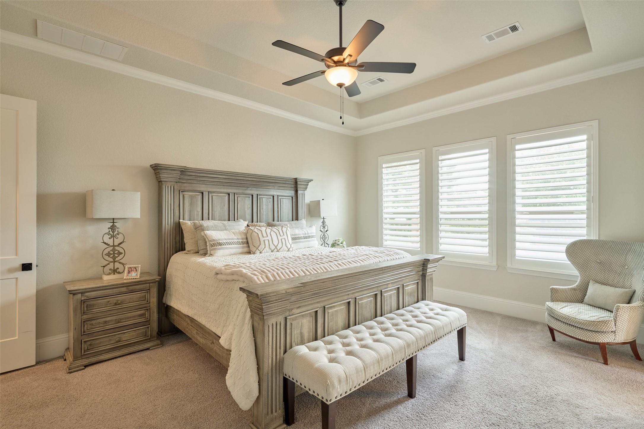 10090 South Goshawk Trail Conroe, TX 77385 - Photo 19 of 43 Primary Suite with scenic views and luxurious spa retreat bath.