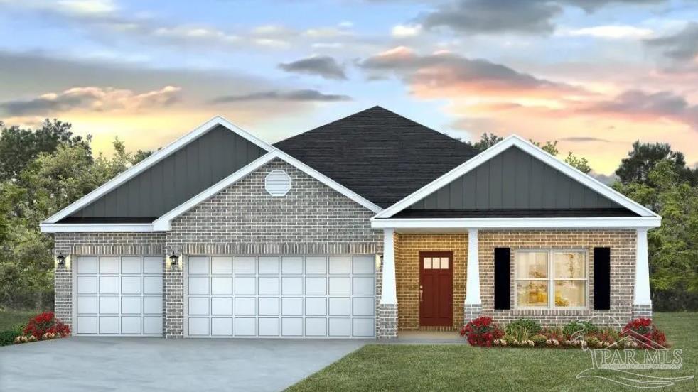 a view of a house with garden