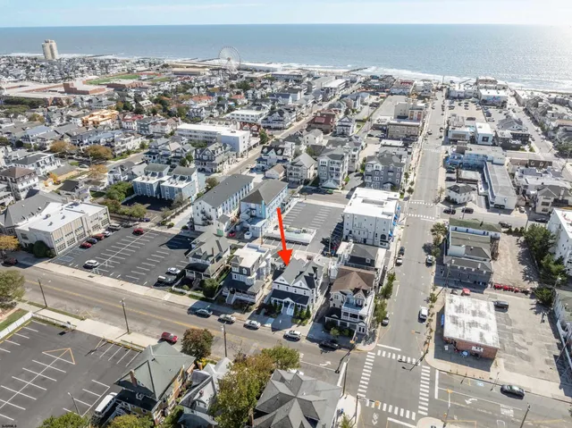 an aerial view of a city