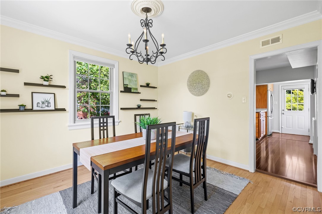 3917 Brook Road Richmond, VA 23227 - Photo 11 of 41 a view of a dining room with furniture window and wooden floor