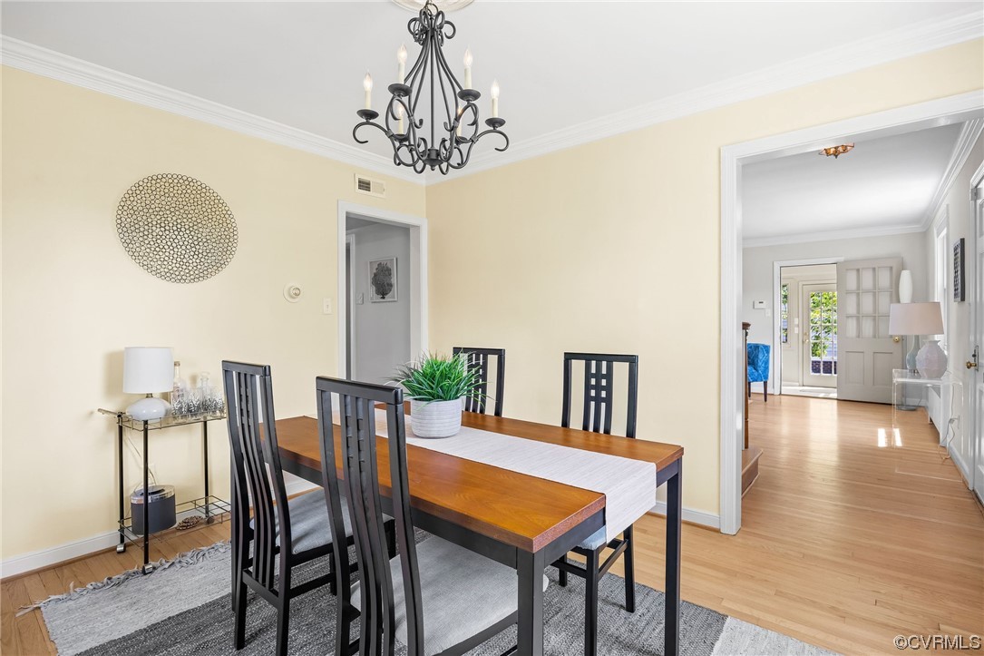 3917 Brook Road Richmond, VA 23227 - Photo 13 of 41 a view of a dining room with furniture and wooden floor