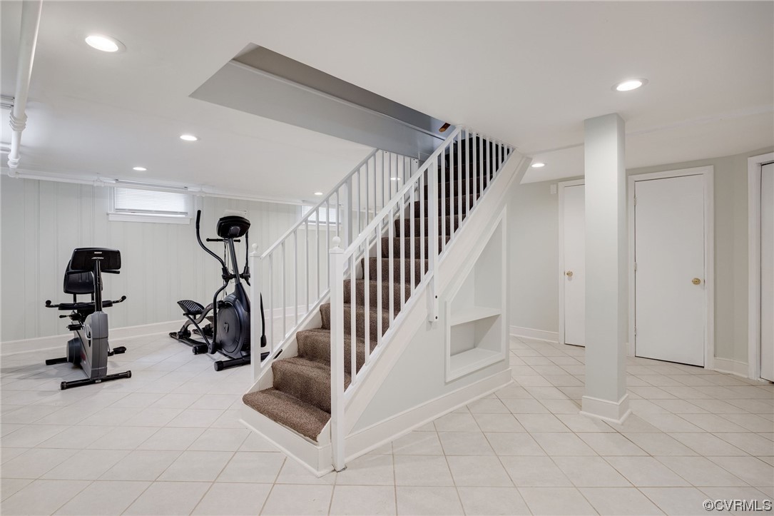 3917 Brook Road Richmond, VA 23227 - Photo 31 of 41 a room with gym equipment and mirrors