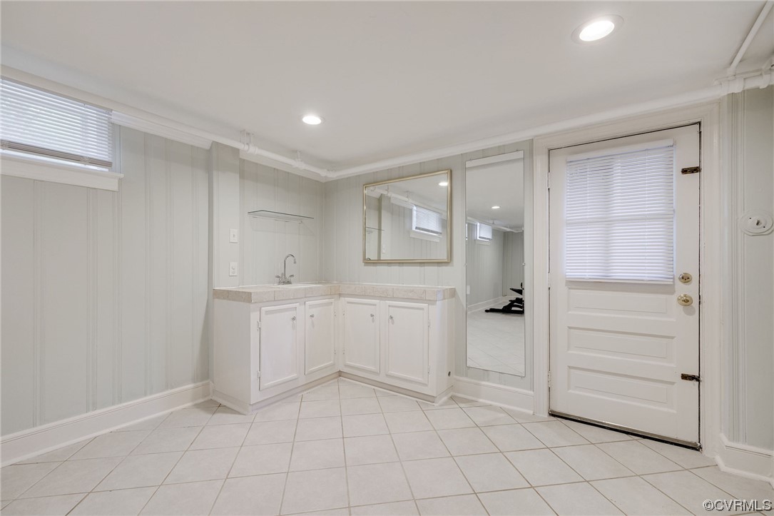 3917 Brook Road Richmond, VA 23227 - Photo 35 of 41 a kitchen with white cabinets and white appliances