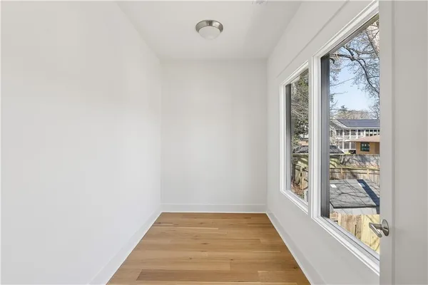 a view of an empty room and window