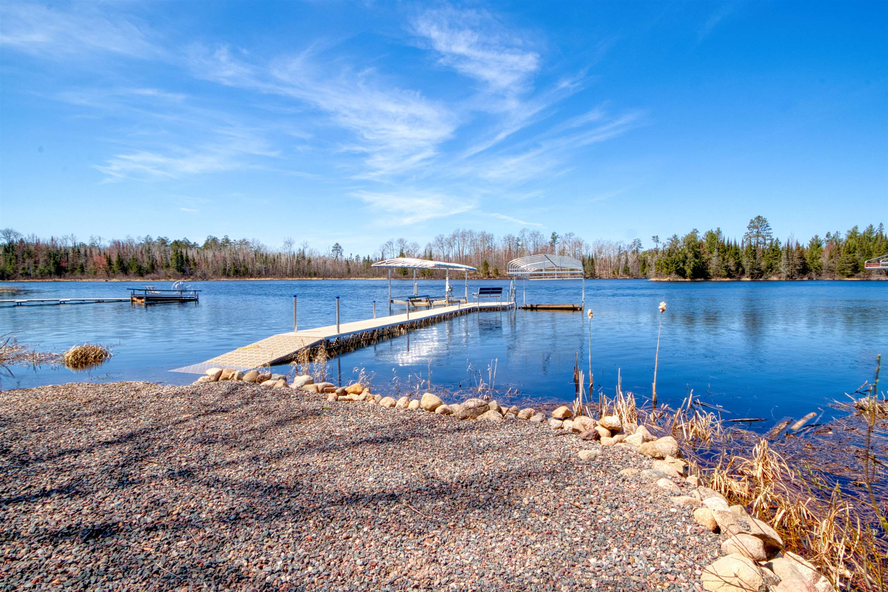 9629 North Dun Rovin Road Hayward, WI 54843 - Photo 7 of 39 Dock area featuring a water view