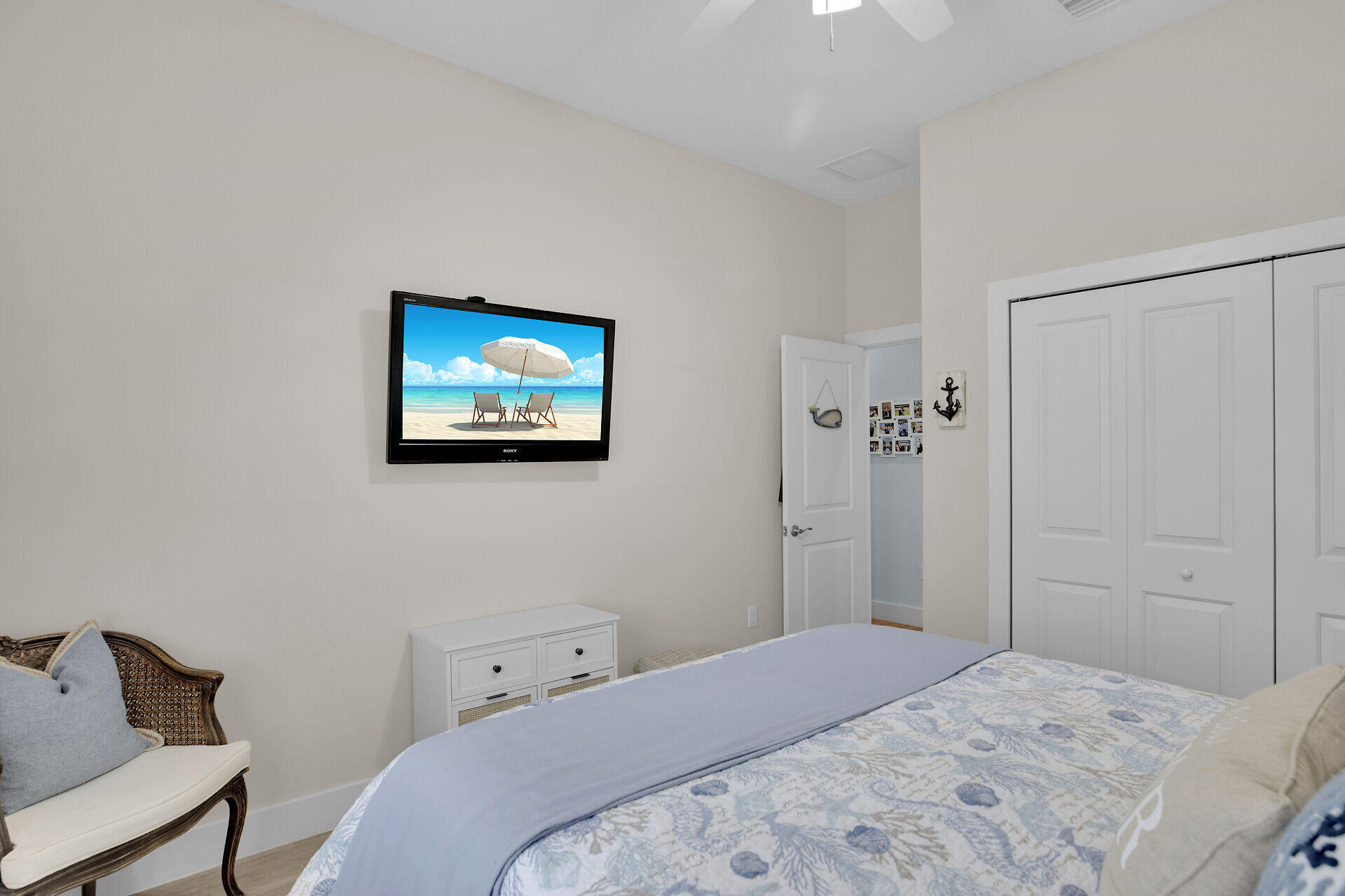 162 Marina Avenue Key Largo, FL 33037 - Photo 35 of 53 a bedroom with a bed and a view of bathroom