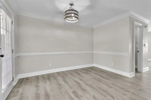 an empty room with a window