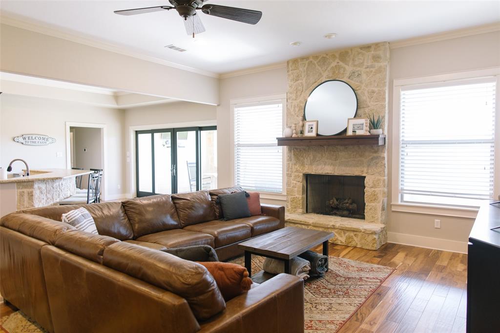 313 Wolf Creek Road Lorena, TX 76655 - Photo 15 of 39 a living room with furniture a fireplace and a window