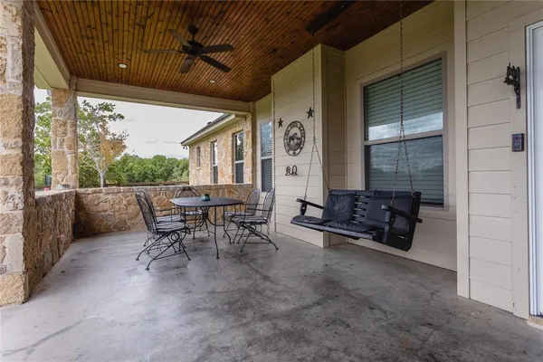 a view of outdoor space with seating area