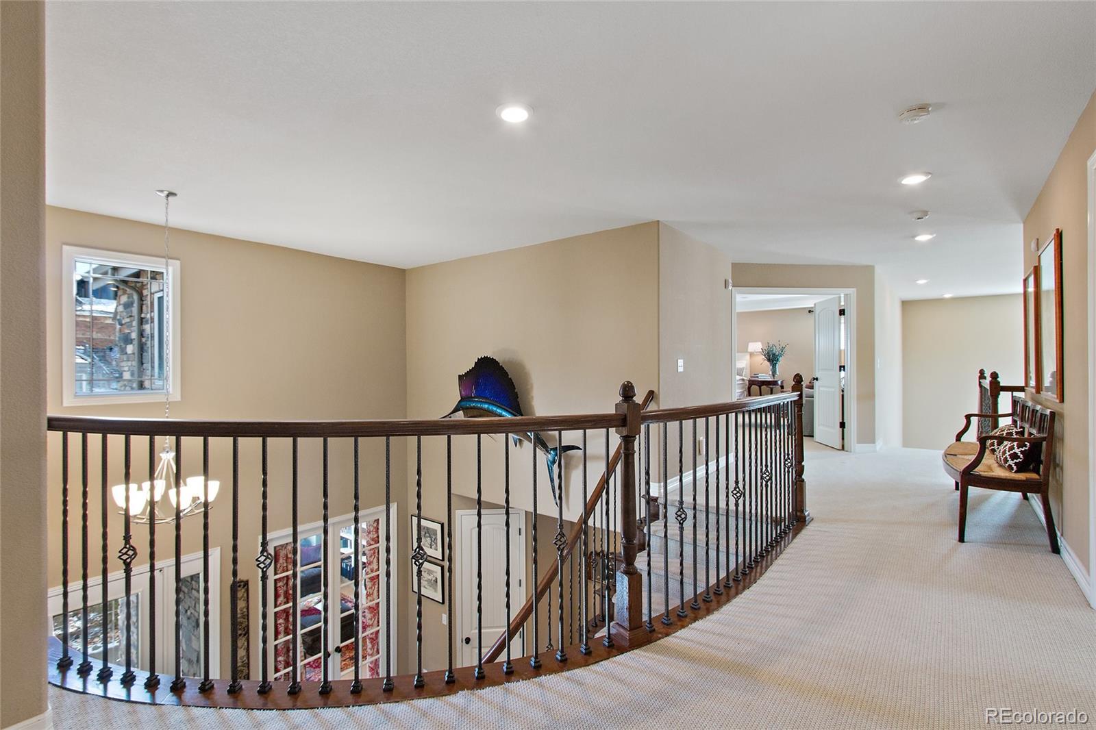 791 Elk Rest Road Evergreen, CO 80439 - Photo 19 of 35 a view of hallway with furniture