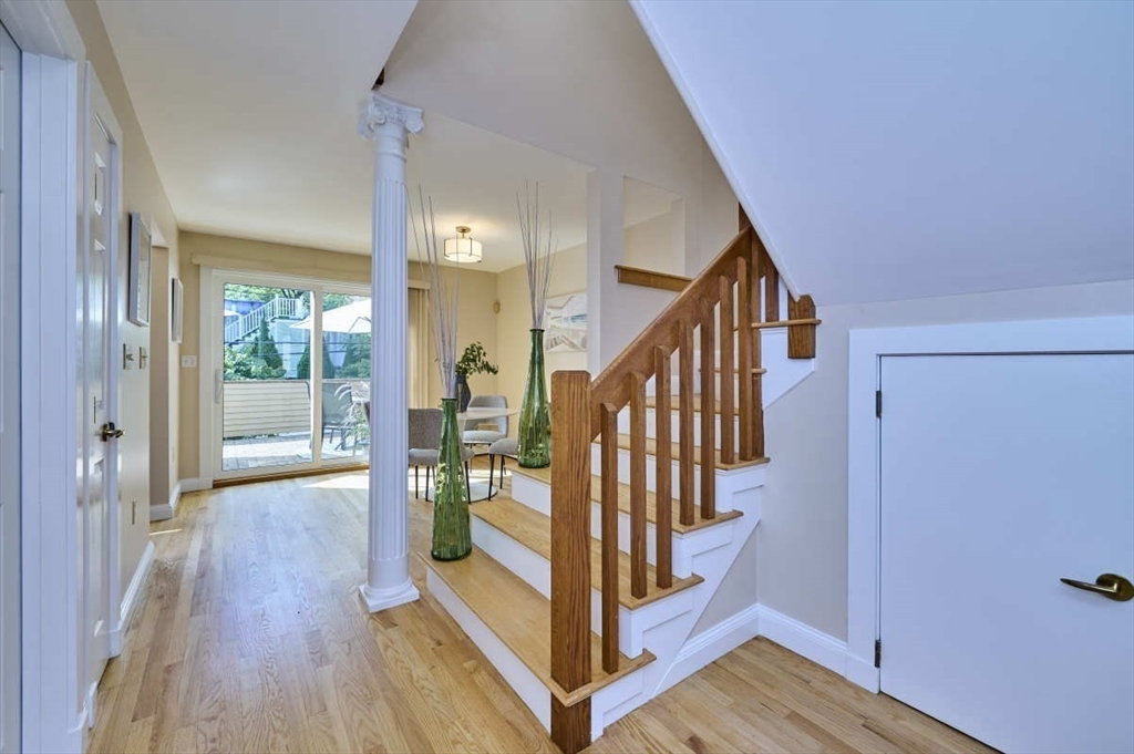 626 Washington Street, Unit 4 Brookline, MA 02446 - Photo 13 of 37 a view of an entryway with wooden floor and door