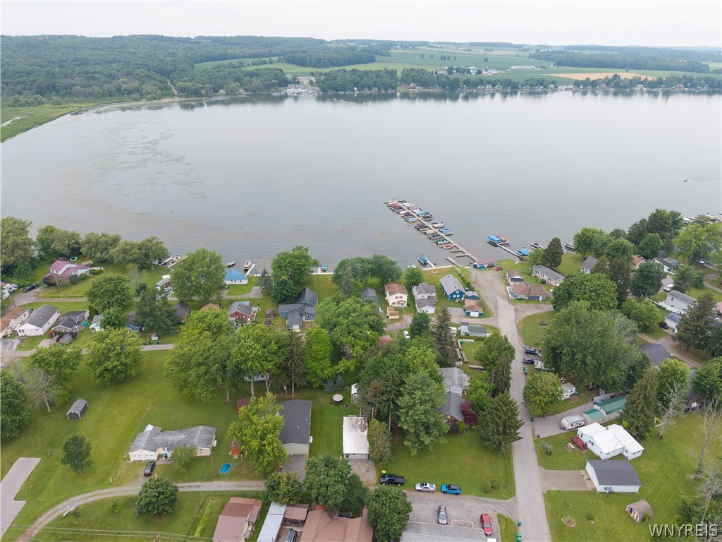 6707 East Lake Road Castile, NY 14427 - Photo 6 of 33 Drone showing vicinity to Lake