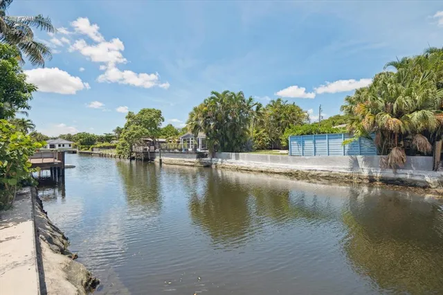 a view of a lake with houses